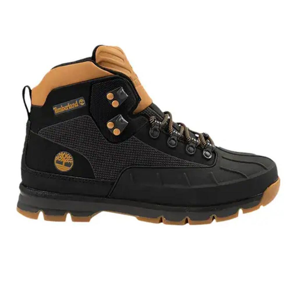 Timberland Men's Black Lace Up Ankle Euro Hiker Boots Size 12M - Picture 2 of 10